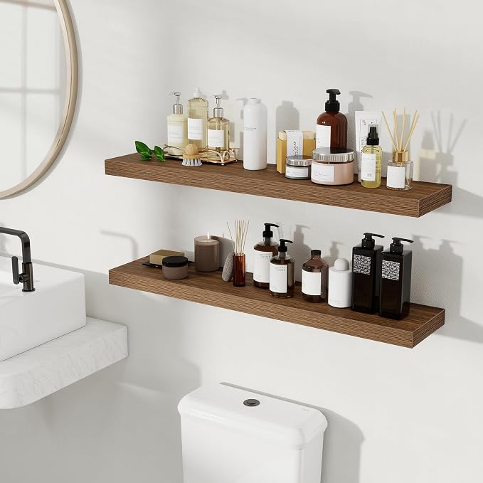 Fun Memories Rustic Wood Floating Shelves - Image 2