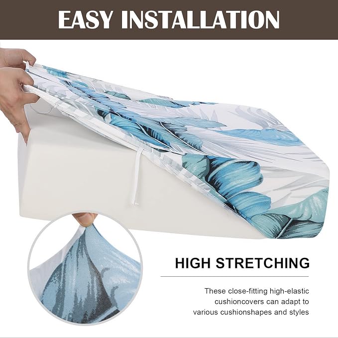 SearchI 2PC Printed Sofa Couch Cushion Covers Replacement Chair Cushion - Image 4