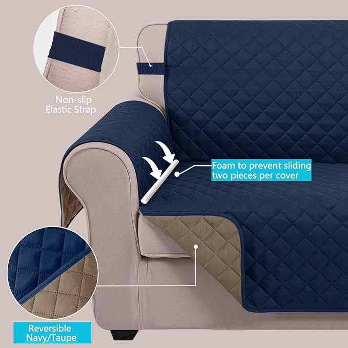 U-NICE HOME 4 Seater Sofa Cover 91 Inch Large Couch Covers - Image 3