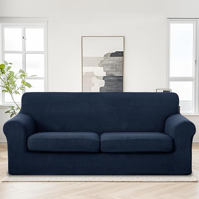 U-NICE HOME 3 Pieces Stretch Couch Cover Sofa Cover Washable Sofa Slipcover - Image 2