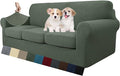 MAXIJIN 4 Piece Couch Covers for 3 Cushion Couch Super Stretch Non Slip Couch by MAXIJIN