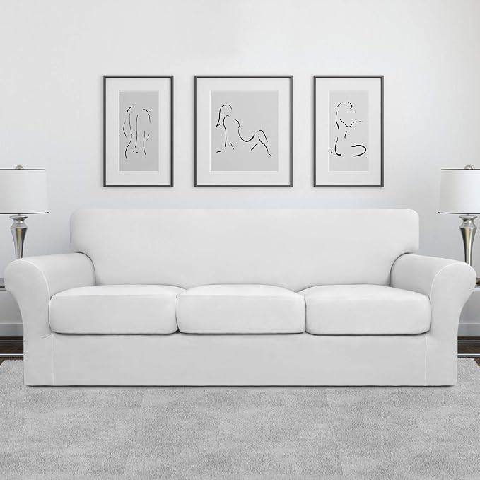 Easy-Going 4 Pieces Stretch Soft Couch Cover - Image 2