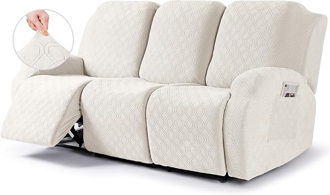 VANSOFY Recliner Cover, 3-Pieces Stretch Reclining Couch Covers by VANSOFYFURNITURECOVERS