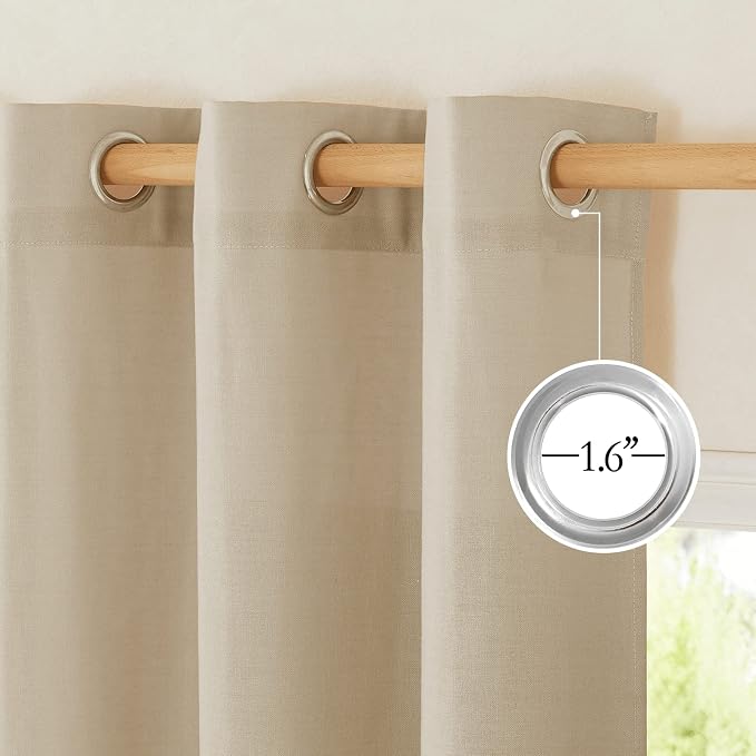 NICETOWN Linen Curtains 96 inches Long - Image 4