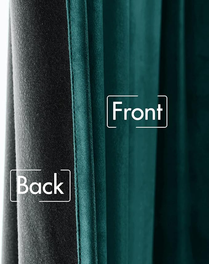 MIULEE Velvet Curtains 2 Panels Luxury Blackout Curtains - Image 6