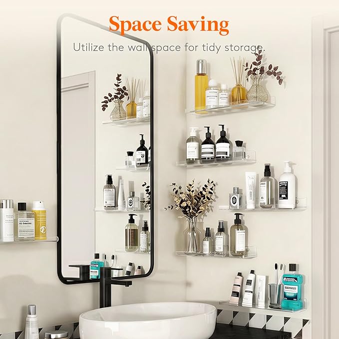 Lifewit Floating Shelves for Bathroom, Nail Polish, Decor Display Rack for - Image 6