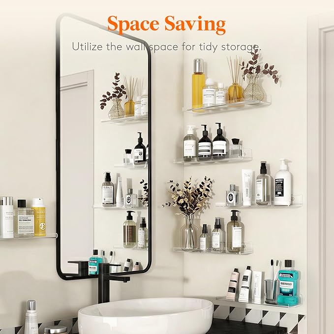 Lifewit Floating Shelves for Bathroom, Nail Polish, Decor Display Rack for - Image 6