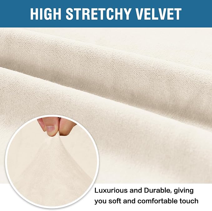 H.VERSAILTEX Stretch Velvet Loveseat Covers - Image 3