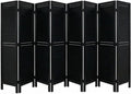 Bluecat 8 Panel Room Divider, Freestanding Solid Wood Partition Wall by Unknown