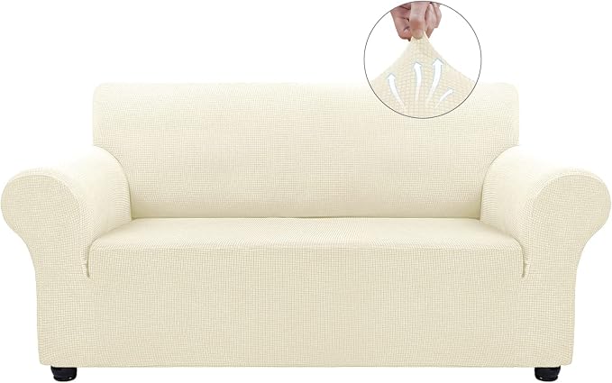 Asnomy Sofa Covers for 2 Cushion Couch Stretch loveseat Covers Slipcovers by Asnomy