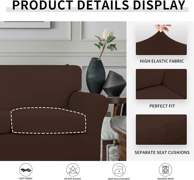 Easy-Going 4 Pieces Oversized Stretch Soft Couch Cover - Image 6