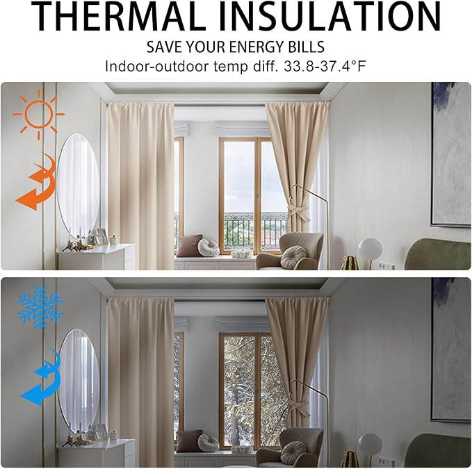 JIUZHEN Short Blackout Curtains - Image 5