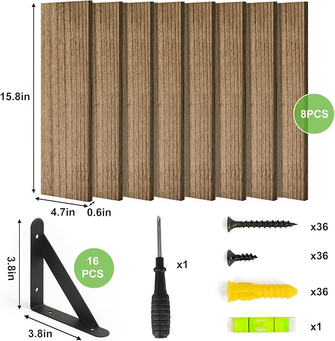 Fixwal Floating Shelves for Room Wall, Width 4.7in Rustic Wood Wall Storage - Image 4