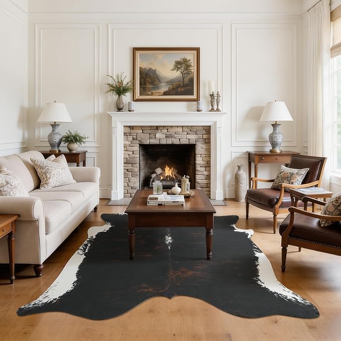 BENRON Premium Cowhide Rug, Faux Cow Hide Rugs - Image 2