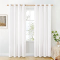 BGment Pure White Linen Curtains 84 Inch Length by BGment