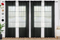SpaceDresser Black Sheer Curtains 4 Panels Rod Pocket Semi-Sheer Curtain 84 by SpaceDresser