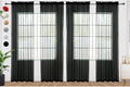 SpaceDresser Black Sheer Curtains 4 Panels Rod Pocket Semi-Sheer Curtain 63 by SpaceDresser