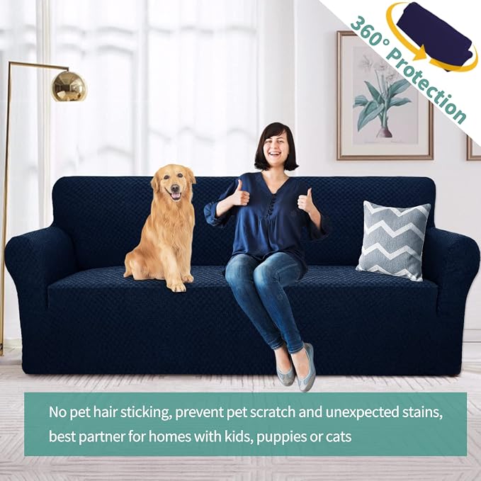 YEMYHOM Couch Cover Latest Jacquard Design High Stretch Extra Large Sofa Covers - Image 2