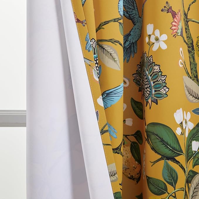 Topfinel 60 Inches Long Custom Mustard Yellow Luxury Curtains - Image 7