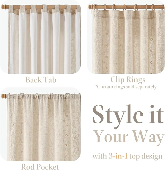 jinchan Winslow Lined Linen Curtains - Image 6