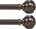 KAMANINA 1 Inch Curtain Rod Telescoping Single Drapery Rod 28 to 48 Inches by KAMANINA