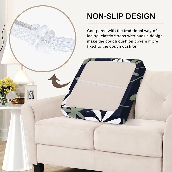 SearchI 3PC Printed Sofa Couch Cushion Covers Replacement Chair Cushion - Image 4