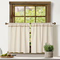 Cotton Linen Kitchen Curtains for Windows by Oindec