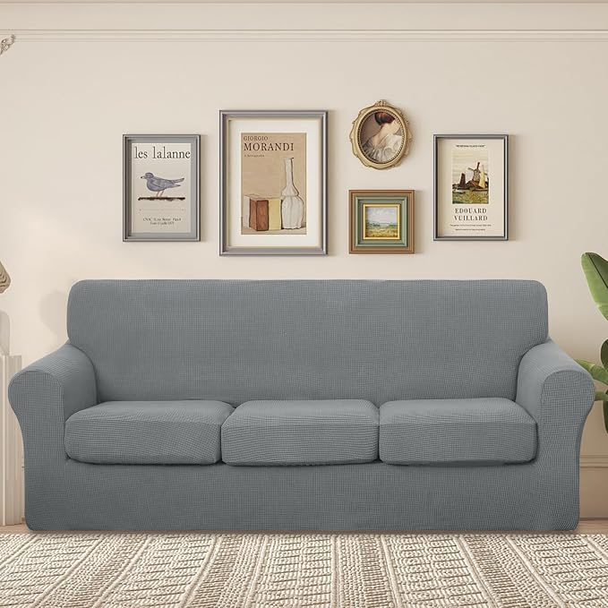 U-NICE HOME 4 Pieces Stretch Couch Cover Sofa Cover Washable Sofa Slipcover - Image 2