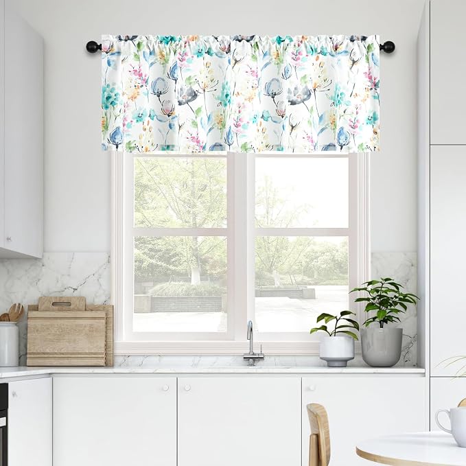 Leeva Linen Textured Valance Curtains by Leeva