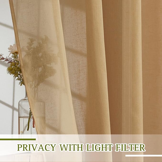 NICETOWN Desert Yellow Curtains - Image 4
