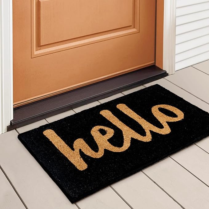 LuxUrux Hello Outdoor Doormat, by LuxUrux