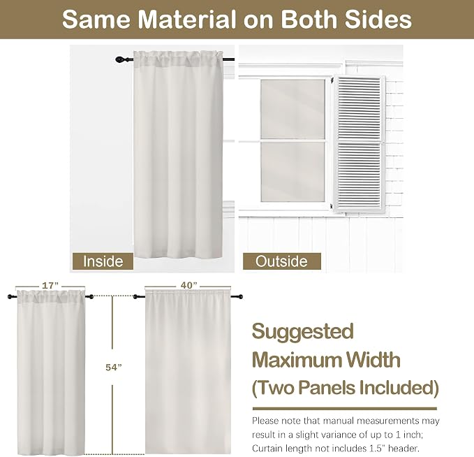OVZME Natural Room Darkening Curtains - Image 9