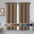 OVZME Brown Short Blackout Curtains by OVZME