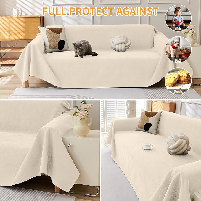Deep Dream Cat-Scratch Resistant Couch Cover, Waterproof Sofa Cover - Image 5
