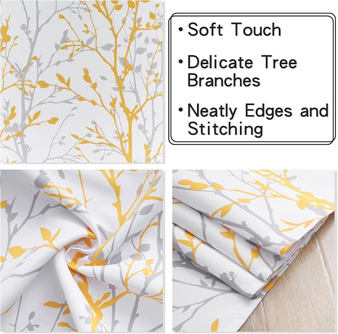 Luvyohmee Tree Branch Printed Valance Curtain, 18 inches Long Kitchen Valance - Image 6