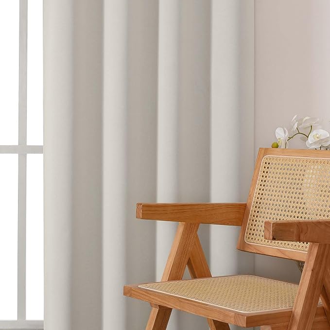OVZME Natural Room Darkening Curtains - Image 9