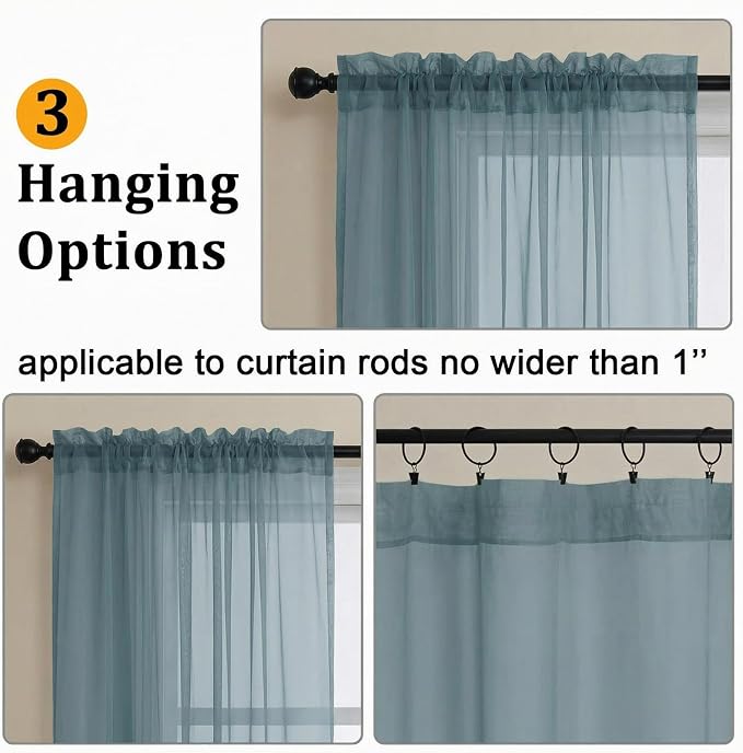 Gwine Sheer Curtains 96 Inches Long - Image 2