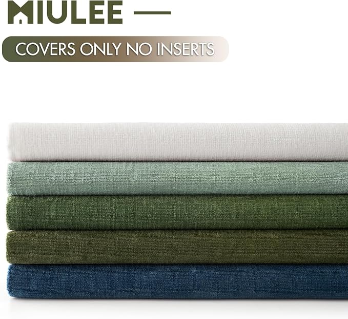 MIULEE Greyish Green Couch Pillow Covers 18x18 Inch - Image 6