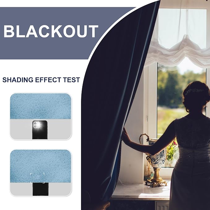 JIUZHEN Blackout Curtains for Bedroom– Thermal Insulated, Noise Reducing Room - Image 3