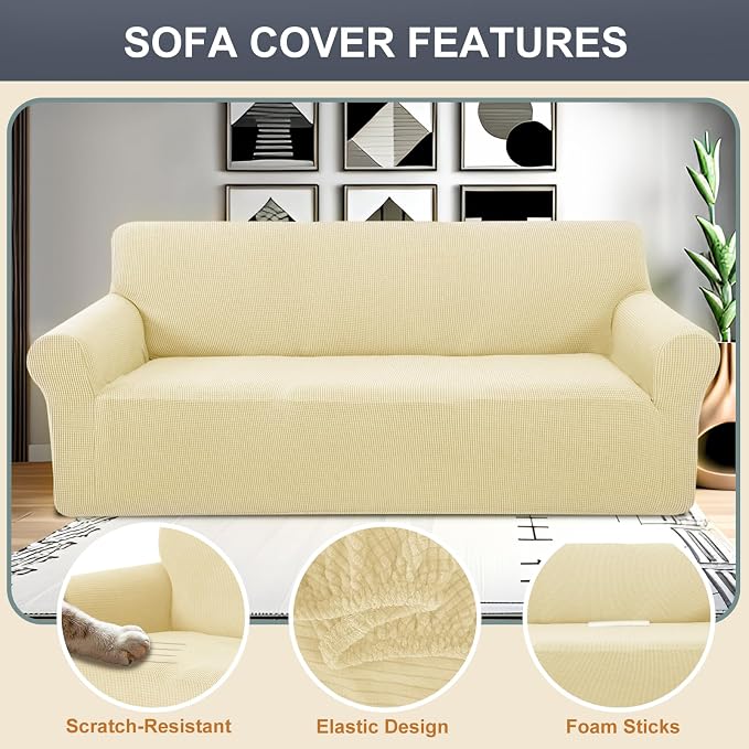 Stretch Couch Cover Washable Sofa Slipcover Furniture Protector - Image 2