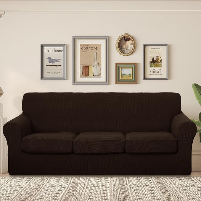 U-NICE HOME 4 Pieces Stretch Couch Cover Sofa Cover Washable Sofa Slipcover - Image 2