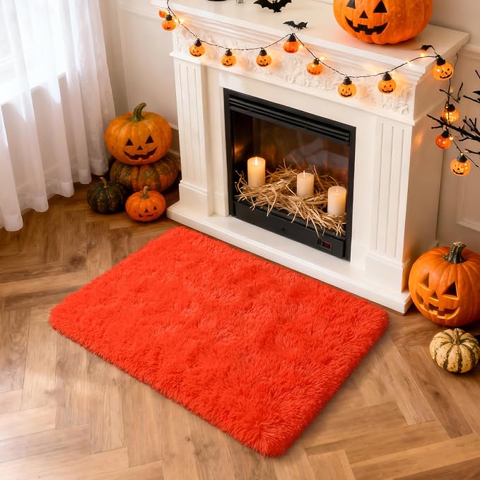 Merelax Fluffy Rug Shaggy Area Rug, Mini Fuzzy Plush Kids Bedside Rug, Soft - Image 6
