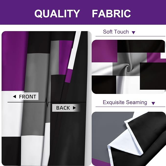 Tyrot Purple 100% Blackout Curtains - Image 6