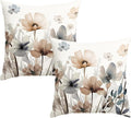 AVOIN colorlife Poppy Flowers Chinoiserie Throw Pillow Covers, 18 x 18 Inch by AVOINcolorlife