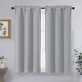 OVZME Silver Grey Short Blackout Curtains by OVZME