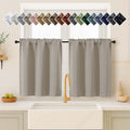OVZME Stone Curtains for Small Window Treatment, Light Blocking Short Kitchen by OVZME