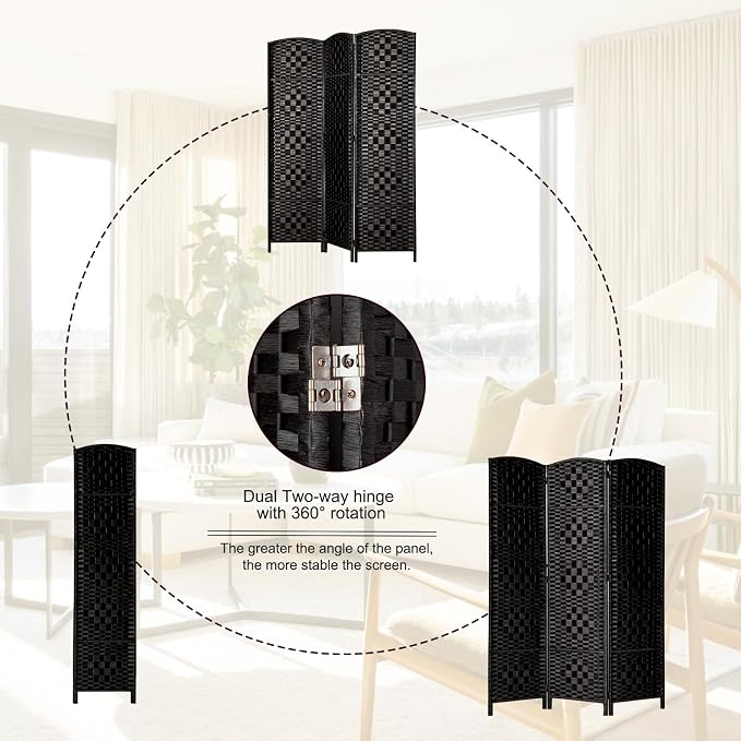 Rose Home Fashion 6 ft Tall Room Divider, Room Dividers and Folding Privacy - Image 6