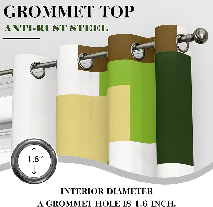 Tyrot Avocado Green 100% Blackout Curtains - Image 7