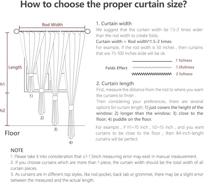 Joydeco Brown Custom Solid Single Blackout Curtain - Image 7