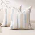 Hckot Throw Pillow Covers 18x18 Set of 2 Blue Pillow Covers Farmhouse by Hckot
